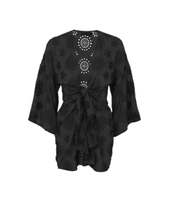 Perola Knot Short Cover Up - Black -FemmeFab Shop 419raw8 1440 black