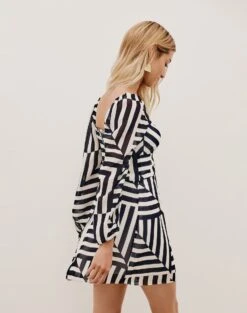 Aisha Short Dress - Geo 11 Aisha Short Dress - Geo -FemmeFab Shop AISHASHORTDRESS DETAIL