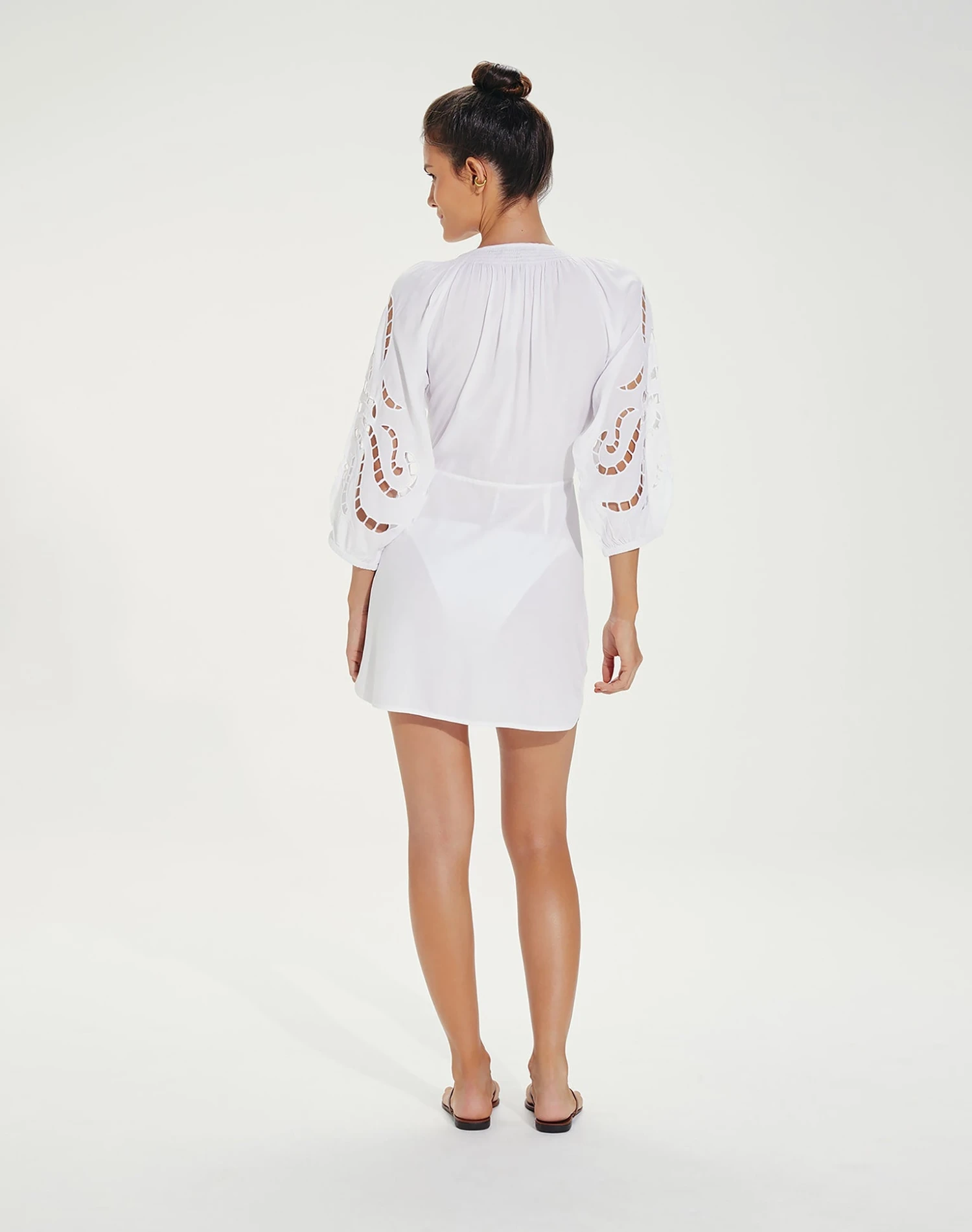 Alice Short Chemise - Off White 6 Alice Short Chemise - Off White - Image 4