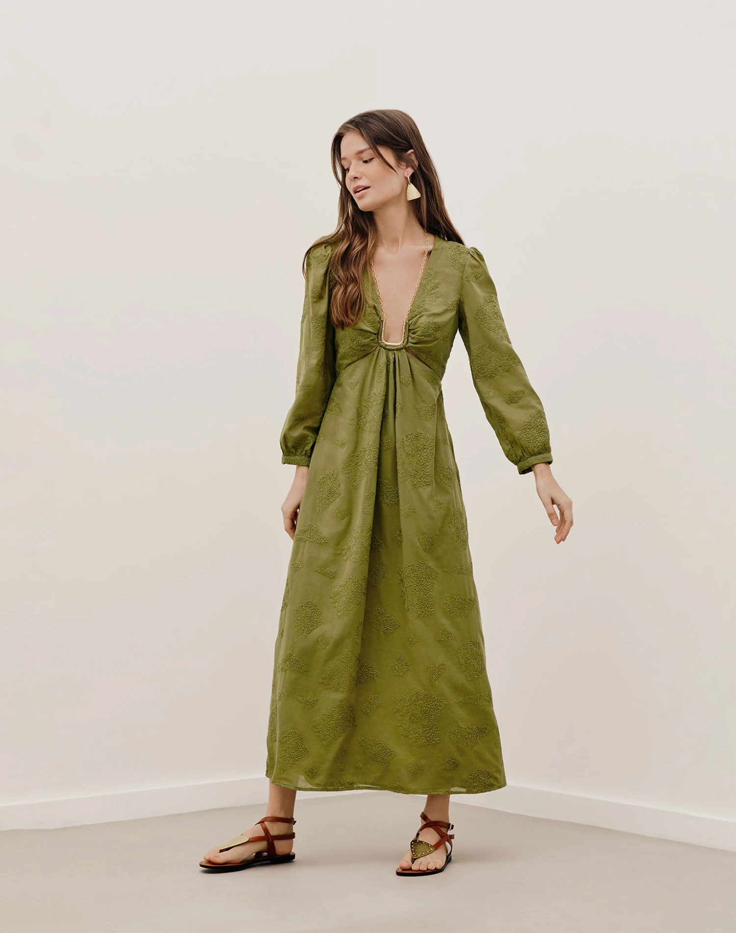 Amelie Midi Dress - Avocado 3 Amelie Midi Dress - Avocado