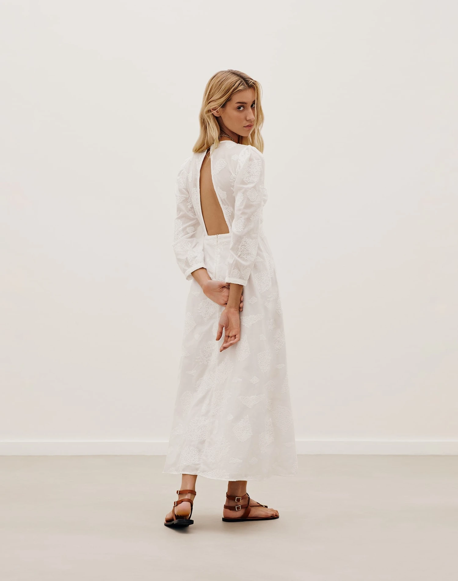 Amelie Midi Dress - Off White 5 Amelie Midi Dress - Off White - Image 3