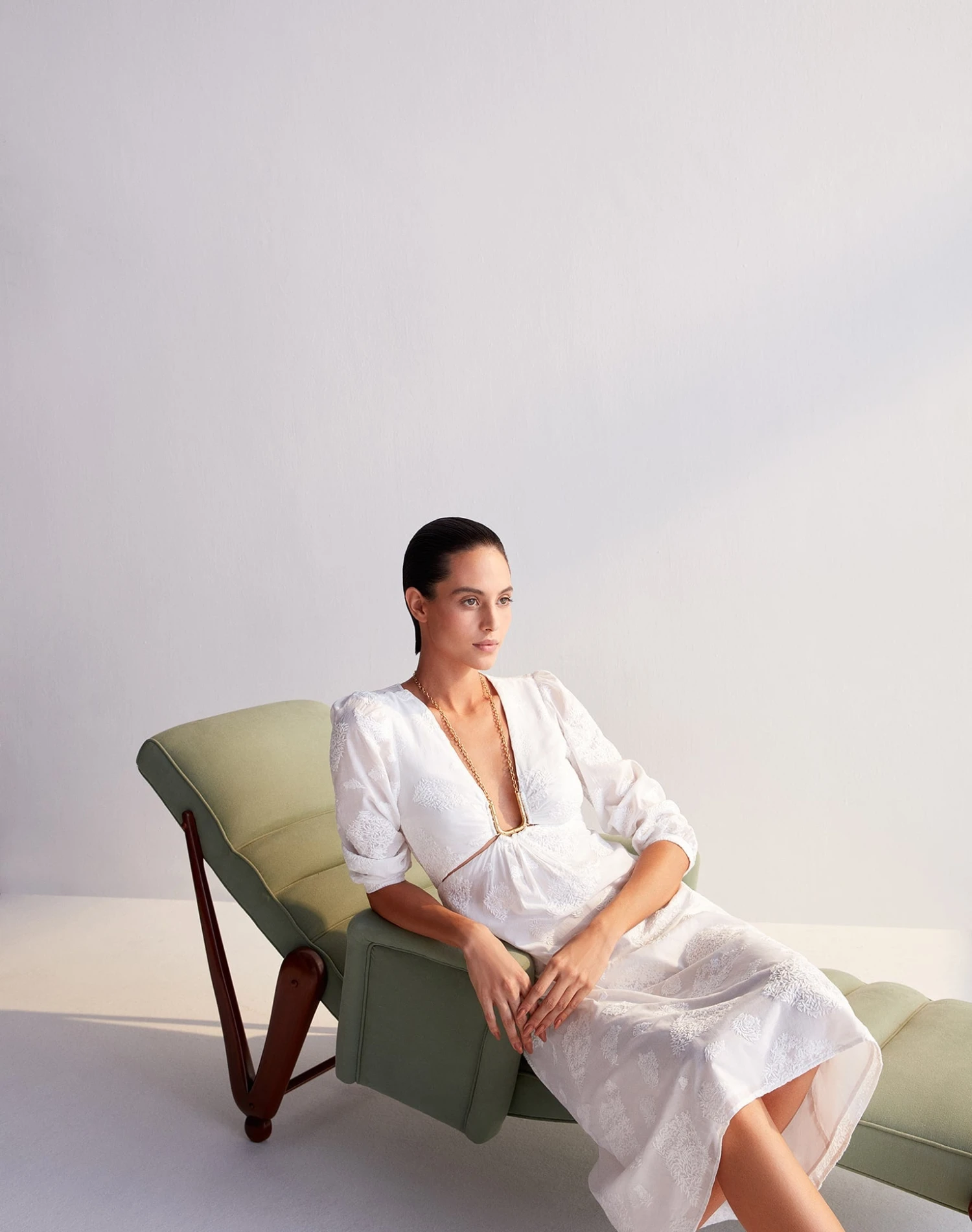 Amelie Midi Dress - Off White 4 Amelie Midi Dress - Off White - Image 2