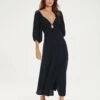 Rosa Midi Dress - Black -FemmeFab Shop Black Rosa Midi Dress 1