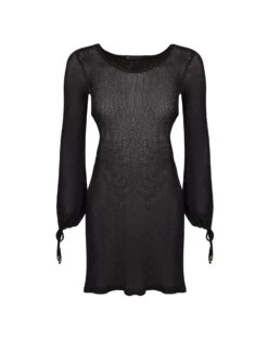 Catherine Short Dress - Black 9 Catherine Short Dress - Black -FemmeFab Shop CATHERINE SHORT DRESS flat