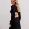 Catherine Short Dress - Black -FemmeFab Shop CATHERINESHORTDRESS back