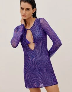 Cleo Short Cover Up - Leslie 9 Cleo Short Cover Up - Leslie -FemmeFab Shop CLEOSHORTCOVERUP DETAIL