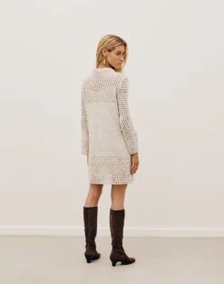 Connie Short Dress - Off White 11 Connie Short Dress - Off White -FemmeFab Shop CONNIESHORTDRESS BACK