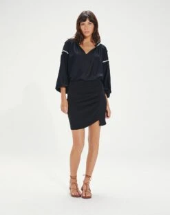 Cami Detail Long Sleeve Blouse - Black -FemmeFab Shop CamiDetailLongsleeveBlouse front 4740ccb6 ea8c 4c28 92df 05459f6504ff