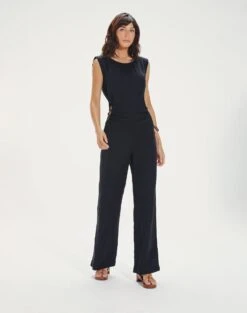 Carina Detail Jumpsuit - Black -FemmeFab Shop CarinaDetailJumpsuit front 1