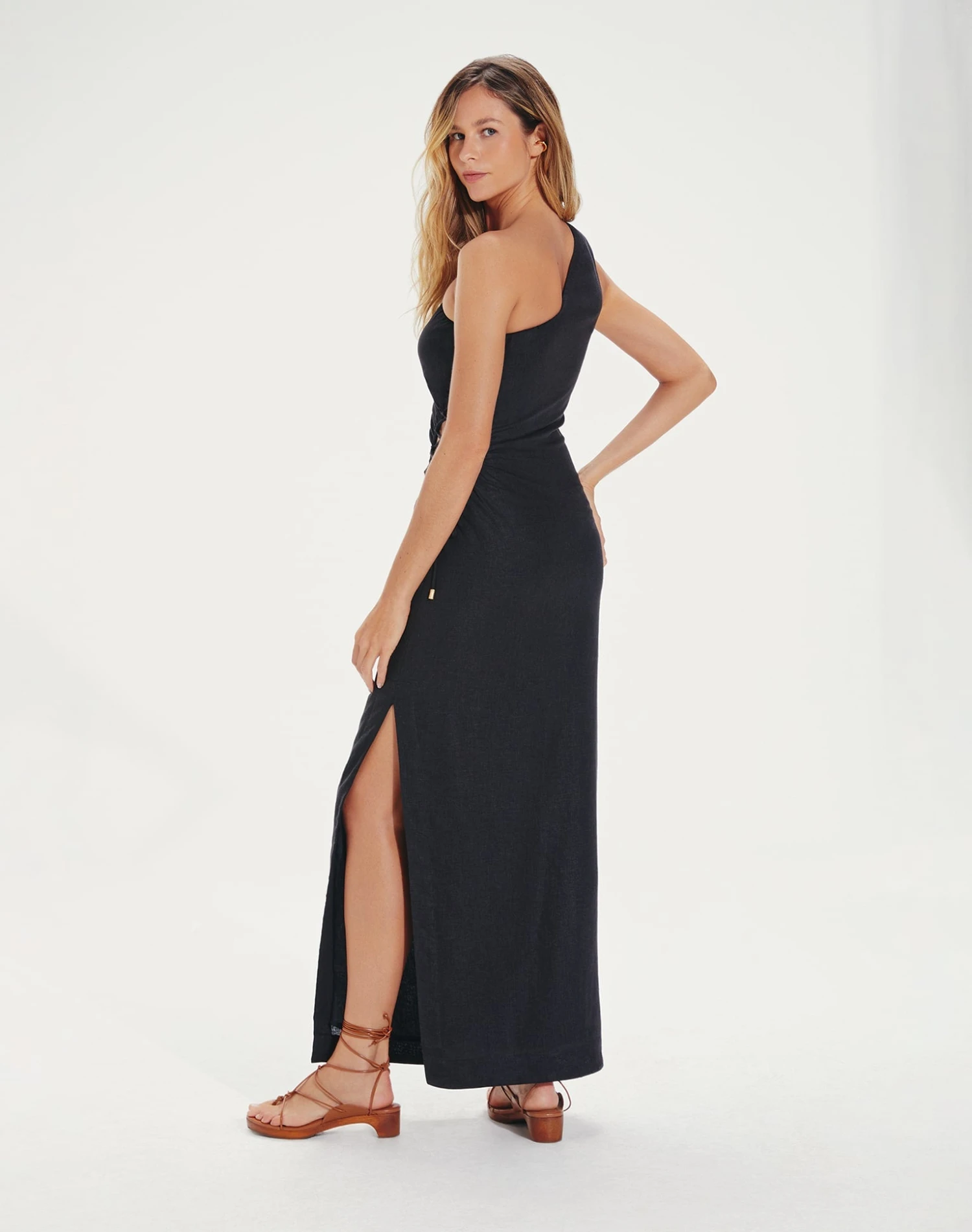 Carina Detail Long Dress - Black 4 Carina Detail Long Dress - Black - Image 2