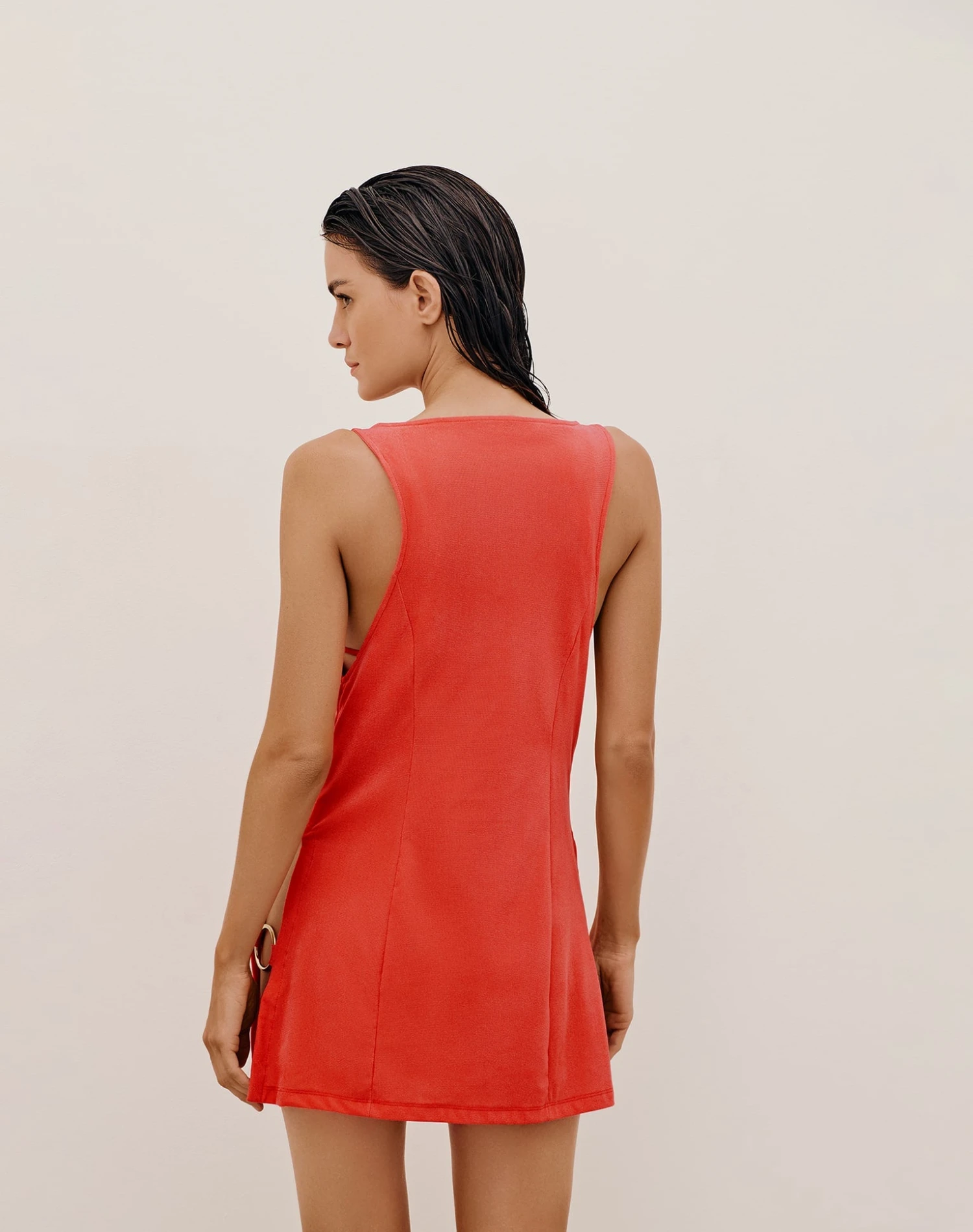 Dani Short Cover Up - Tomato 4 Dani Short Cover Up - Tomato - Image 2