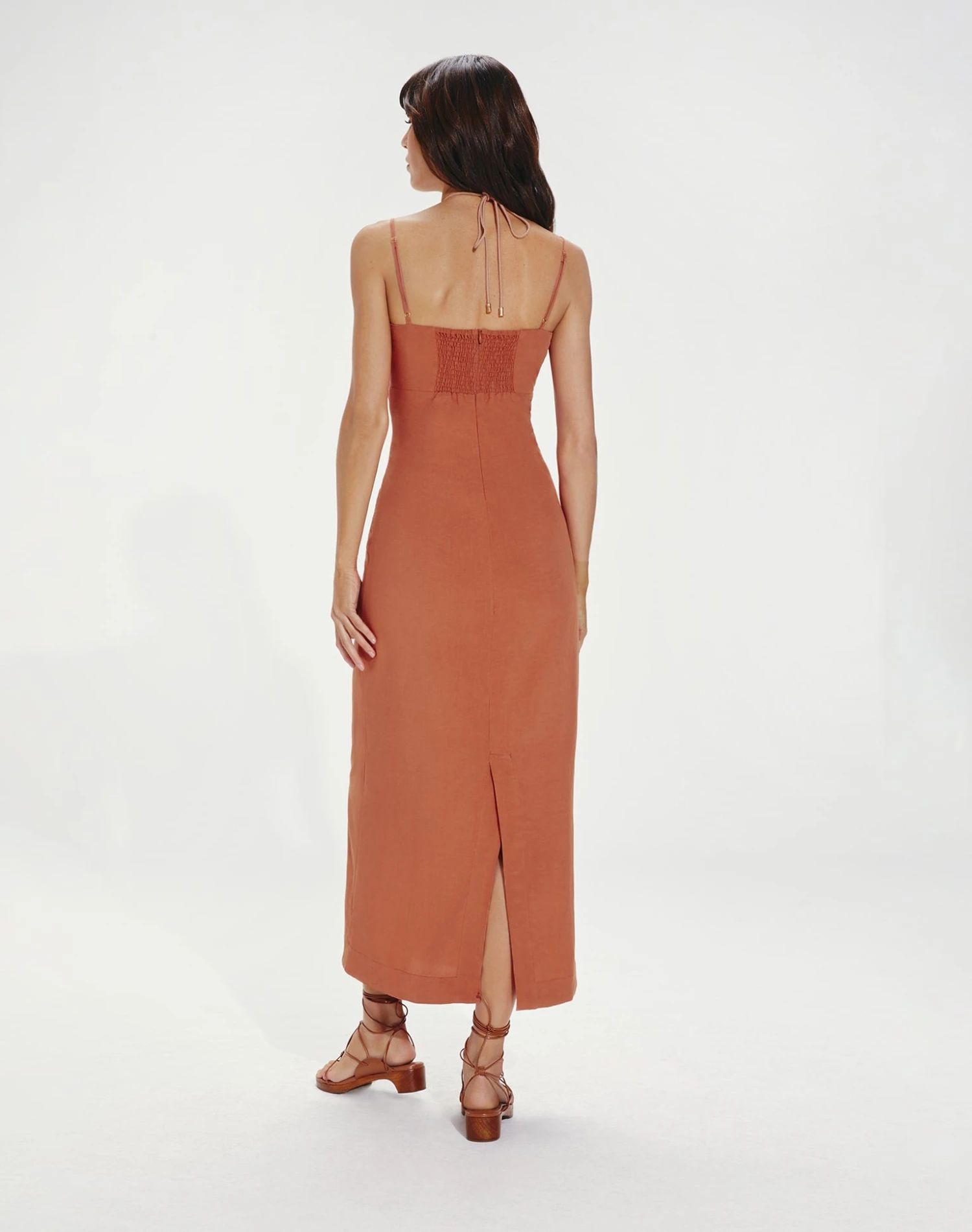 Daisy Detail Long Dress - Rust 5 Daisy Detail Long Dress - Rust - Image 3