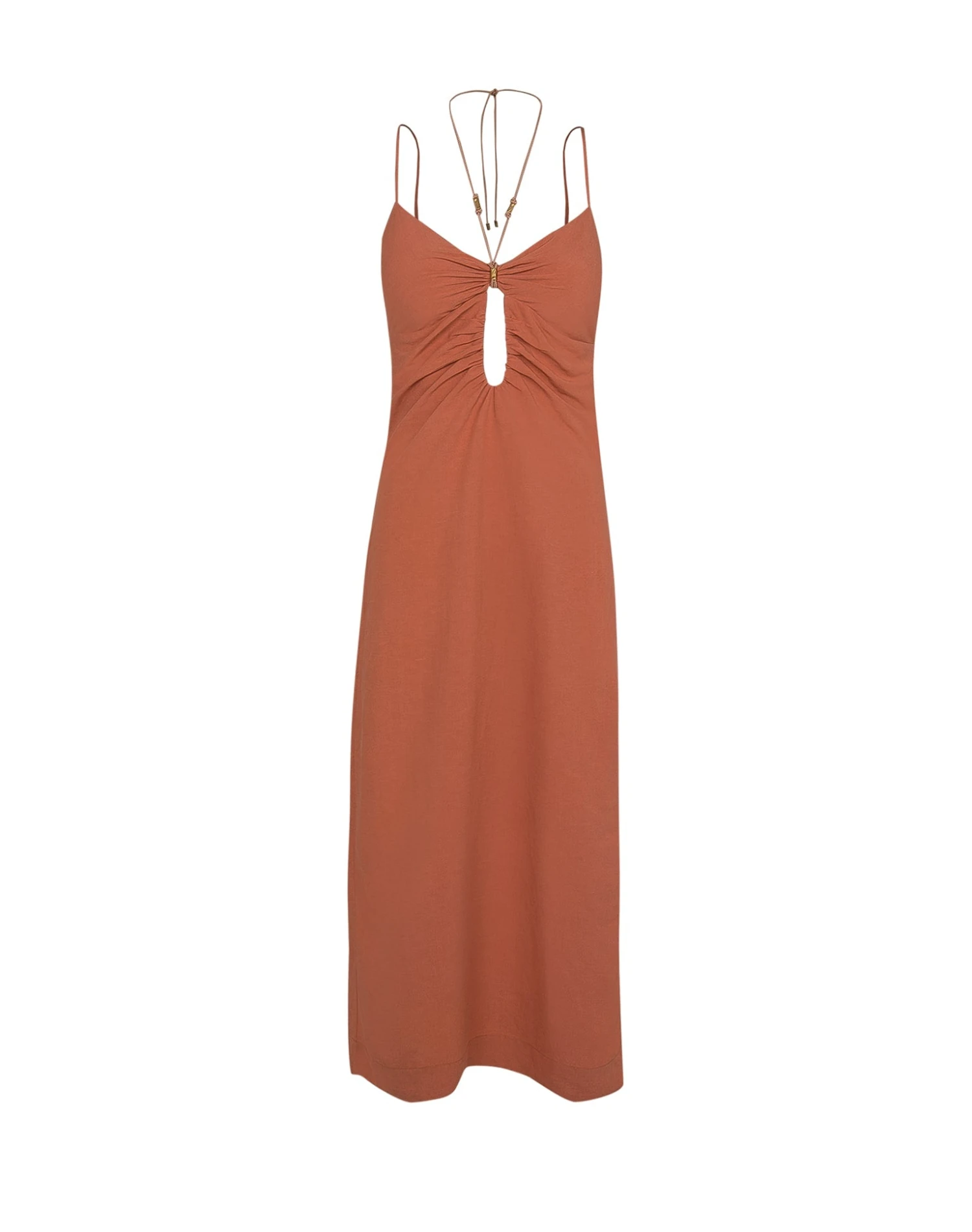 Daisy Detail Long Dress - Rust 7 Daisy Detail Long Dress - Rust - Image 5