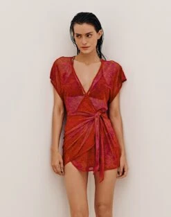 Emily Short Cover Up - Kensi -FemmeFab Shop EMILY SHORT COVER UP FRONT 1