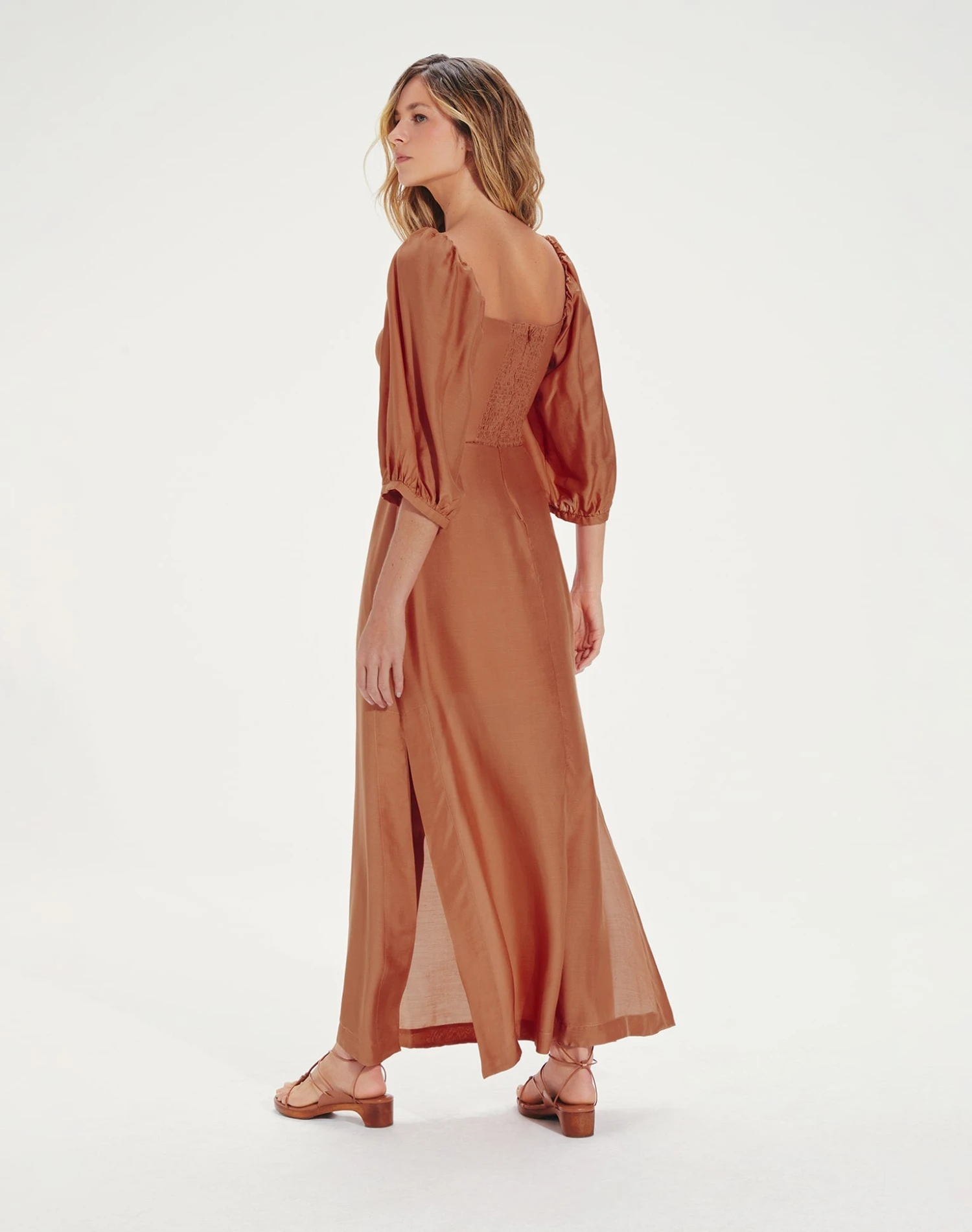 Eleanor Detail Long Dress - Rust 4 Eleanor Detail Long Dress - Rust - Image 2
