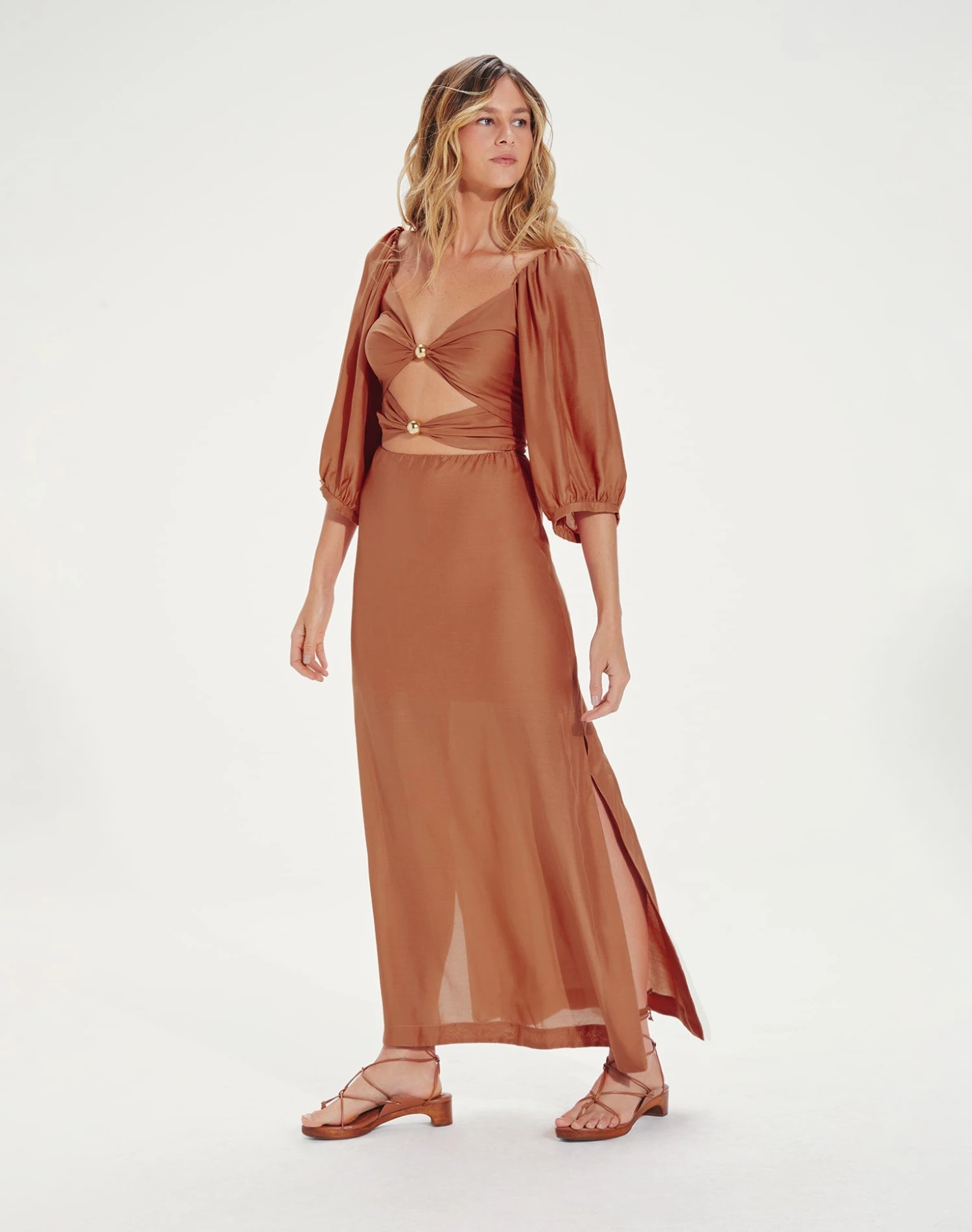 Eleanor Detail Long Dress - Rust 7 Eleanor Detail Long Dress - Rust - Image 5