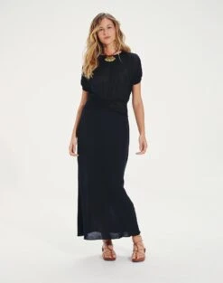 Eliane Long Dress - Black -FemmeFab Shop ElianeLongDress front 42c40f09 5c24 4f59 a437 d8459988c2d9