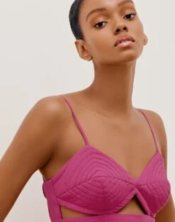 Francis Midi Dress - Bubblegum -FemmeFab Shop FRANCISMIDIDRESS DETAIL 2dfb2e71 cc3e 439a 83c0 c3c924c8a026