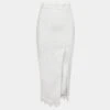 Firenze Imani Midi Skirt - White 2 Firenze Imani Midi Skirt - White -FemmeFab Shop Firenze Imani Midi Skirt flat