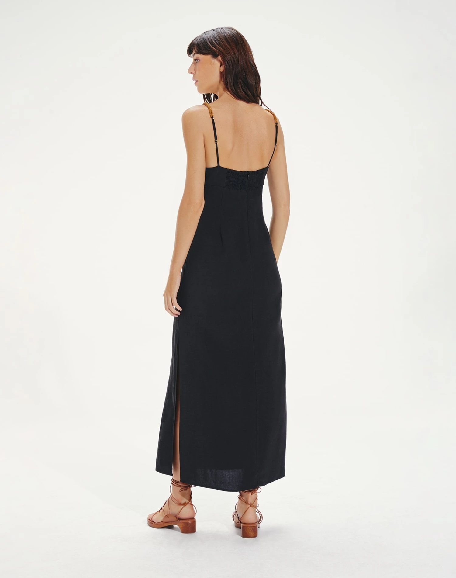 Flora Detail Midi Dress - Black 4 Flora Detail Midi Dress - Black - Image 2