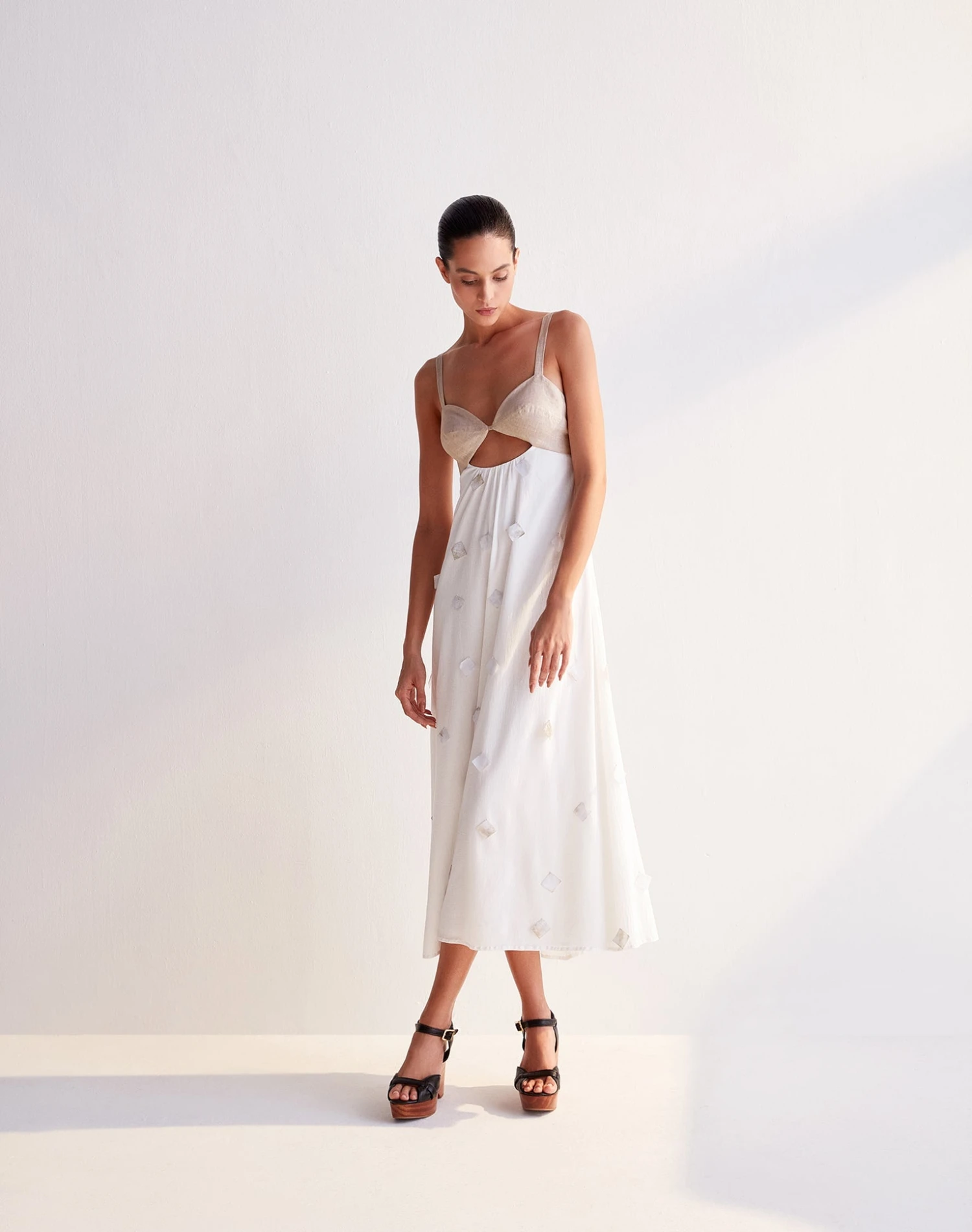 Goldie Long Dress - Natural 9 Goldie Long Dress - Natural - Image 7