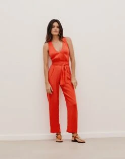Hannah Detail Jumpsuit - Tomato -FemmeFab Shop HANNAHDETAILJUMPSUIT FRONT c6b6d0ab f24d 4ece 839d 6192b38e5ed6
