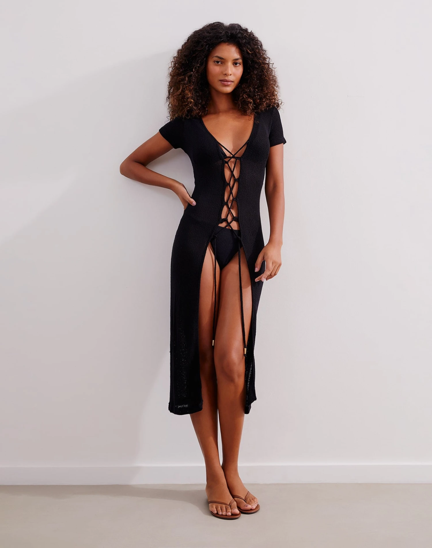 Hannah Midi Dress - Black