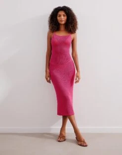 Harper Midi Dress - Pink