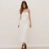 Jane Detail Long Dress - Off White 2 Jane Detail Long Dress - Off White -FemmeFab Shop JANEDETAILLONGDRESS FRONT