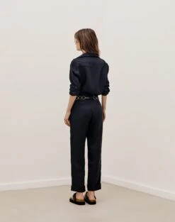 Jaque Long Sleeve Blouse - Black 12 Jaque Long Sleeve Blouse - Black -FemmeFab Shop JAQUELONGSLEEVEBLOUSE BACK 2