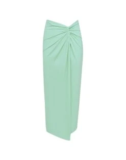Karen Midi Skirt - Aqua -FemmeFab Shop KAREN MIDI SKIRT FLAT