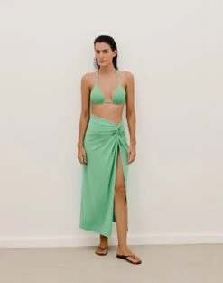 Karen Midi Skirt - Aqua