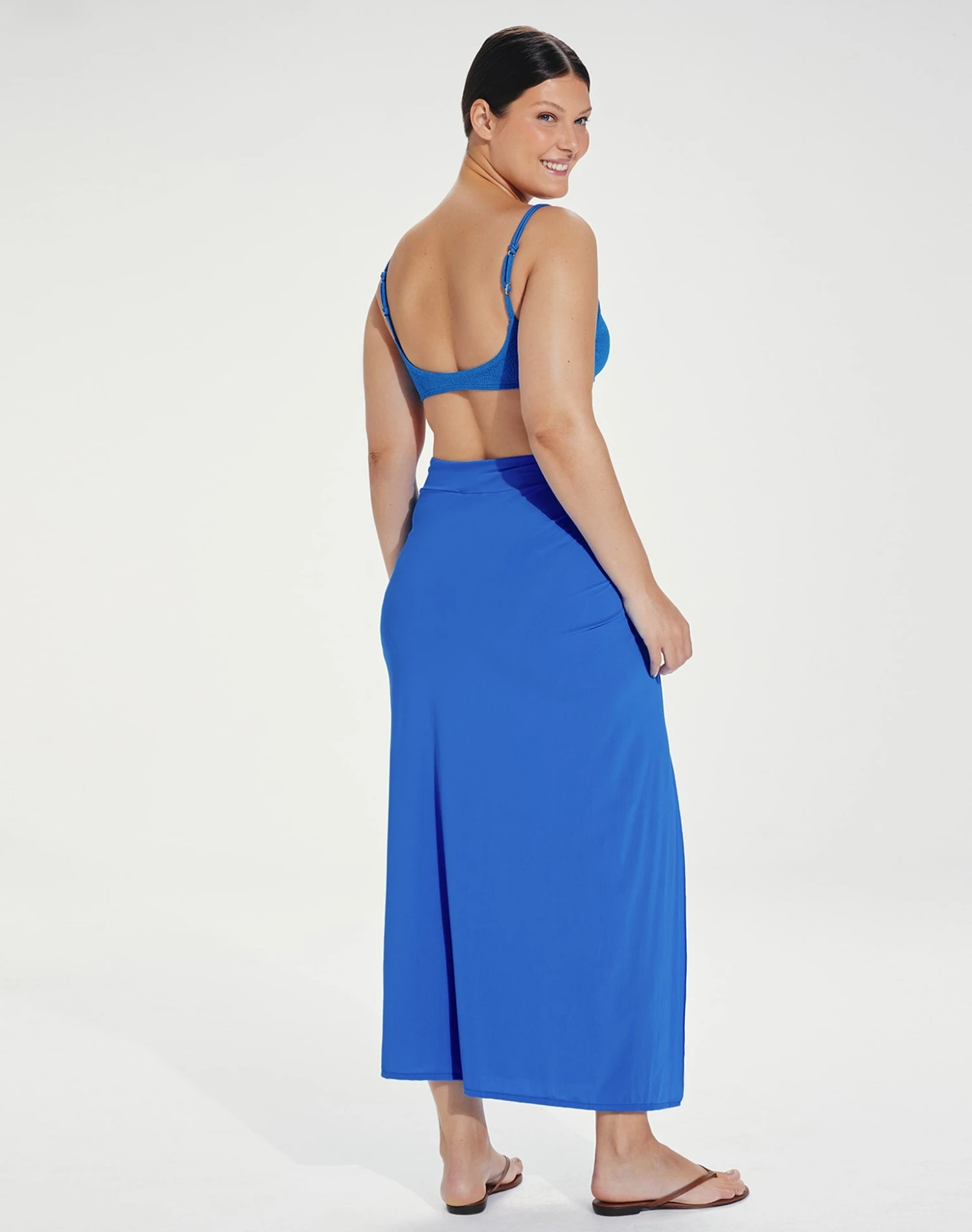 Karen Midi Skirt - Blue Grey 9 Karen Midi Skirt - Blue Grey - Image 7