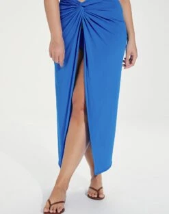 Karen Midi Skirt - Blue Grey 17 Karen Midi Skirt - Blue Grey -FemmeFab Shop KarenMidiSkirt Pacific