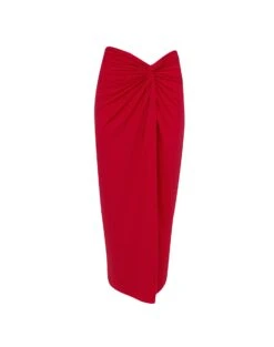 Karen Midi Skirt - Red Pepper -FemmeFab Shop KarenMidiSkirt flat 12375341 14bf 47ed b76a e988dd7df24e
