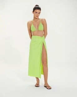 Karen Midi Skirt - Lime