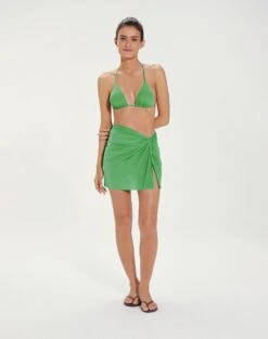 Karen Mini Pareo Skirt - Cactus 13 Karen Mini Pareo Skirt - Cactus -FemmeFab Shop KarenminiSkirt front 1