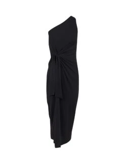 Kiana Long Cover Up - Black -FemmeFab Shop KianaLongDress flat