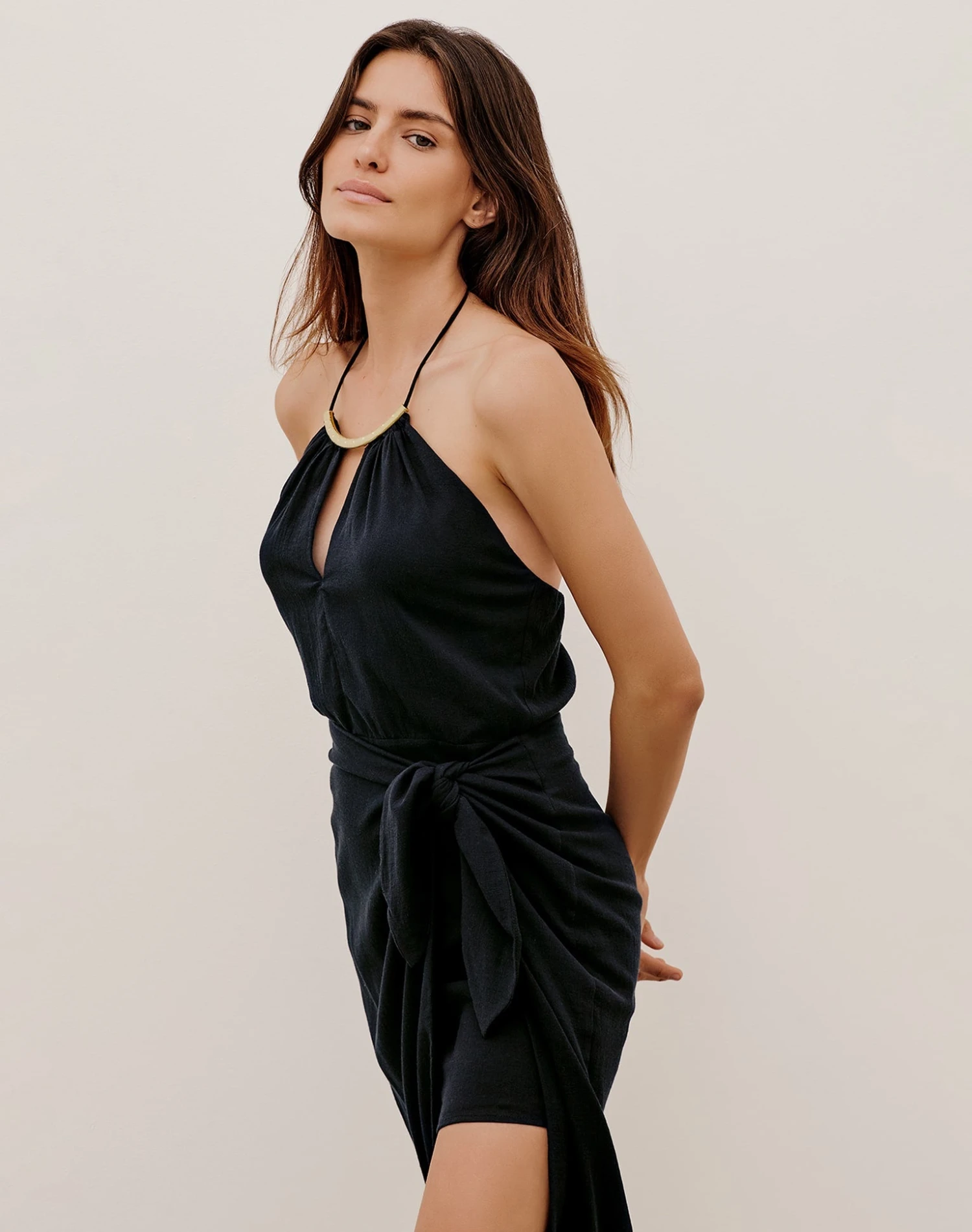 Luna Detail Midi Dress - Black 5 Luna Detail Midi Dress - Black - Image 3