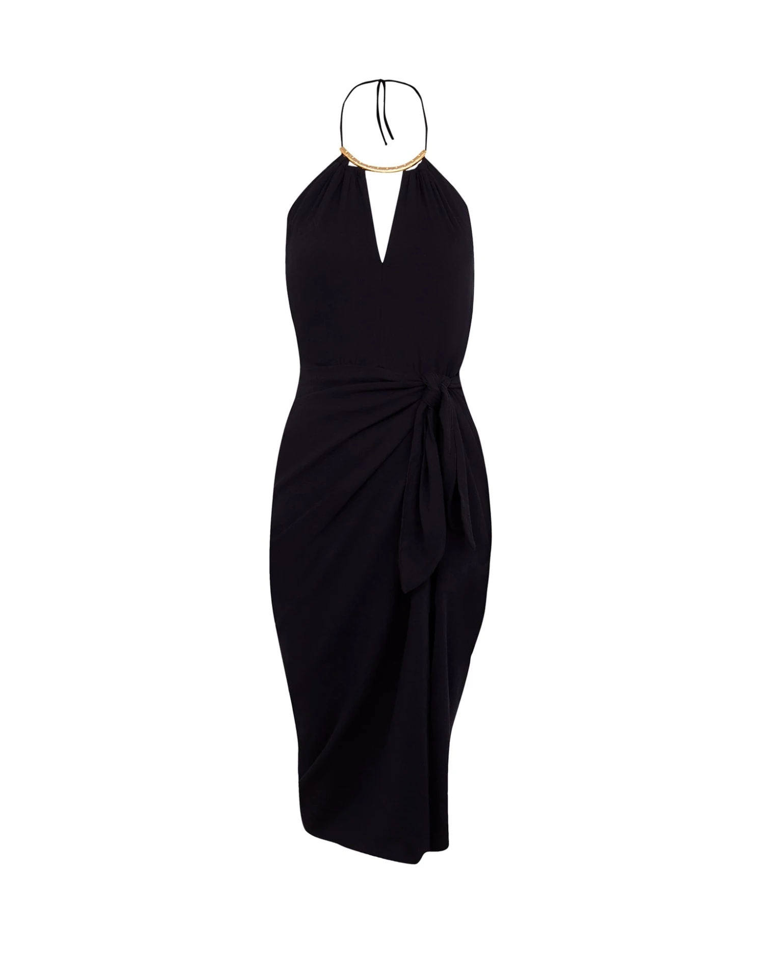 Luna Detail Midi Dress - Black 6 Luna Detail Midi Dress - Black - Image 4