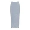 Lana Detail Midi Skirt - Blue Jeans 2 Lana Detail Midi Skirt - Blue Jeans -FemmeFab Shop LanaDetailMidiSkirt flat 1