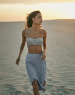 Lana Detail Midi Skirt - Blue Jeans 10 Lana Detail Midi Skirt - Blue Jeans -FemmeFab Shop LanaDetailMidiSkirt life