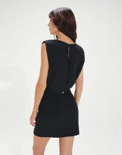 Lana Detail Mini Skirt - Black -FemmeFab Shop LanaMiniSkirt black