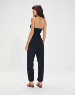 Lizzy Detail Jumpsuit - Black 10 Lizzy Detail Jumpsuit - Black -FemmeFab Shop LizzyDetailJumpsuit back