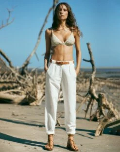 Lucca Detail Pants - Off White -FemmeFab Shop LuccaDetailPants Life