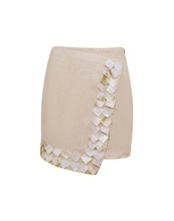 Meire Mini Skirt - Natural -FemmeFab Shop MEIREMINISKIRT FLAT 663ad370 d83b 4e67 ad93 7691421fff9c