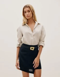 Meire Mini Skirt - Black 12 Meire Mini Skirt - Black -FemmeFab Shop MEIREMINISKIRT FRONT 1 c2bcc931 0553 4bc8 bb21 4fedaf1baf43