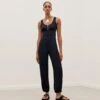 Mirela Jumpsuit - Black -FemmeFab Shop MIRELAJUMPSUIT FRONT