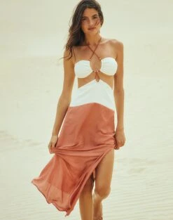 Gi Detail Midi Dress - Off White -FemmeFab Shop MidiGiDress Life