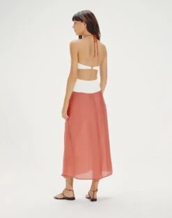 Gi Detail Midi Dress - Off White -FemmeFab Shop MidiGiDress back